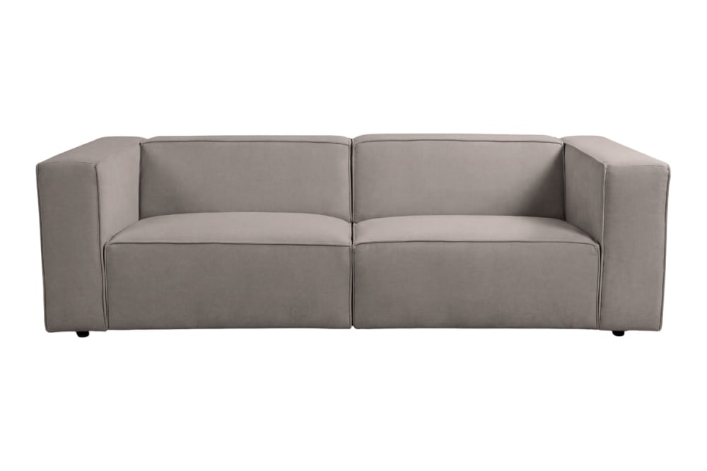 Canapé droit tissu lisse