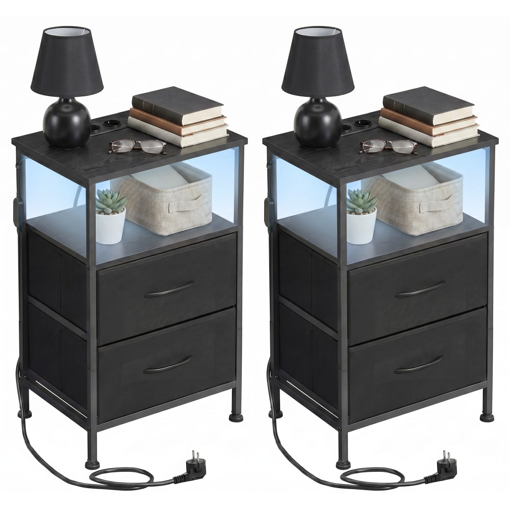 Table de chevet avec - led