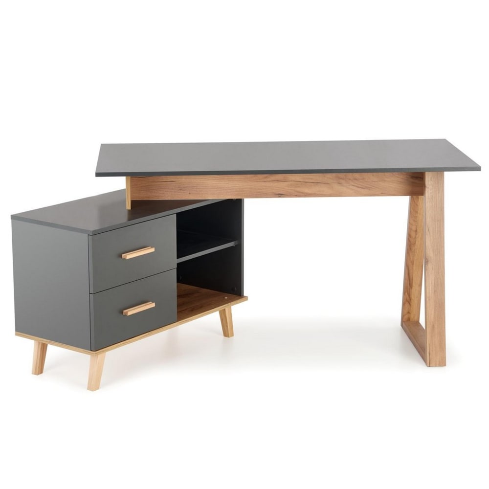 bureau d'angle anthracite