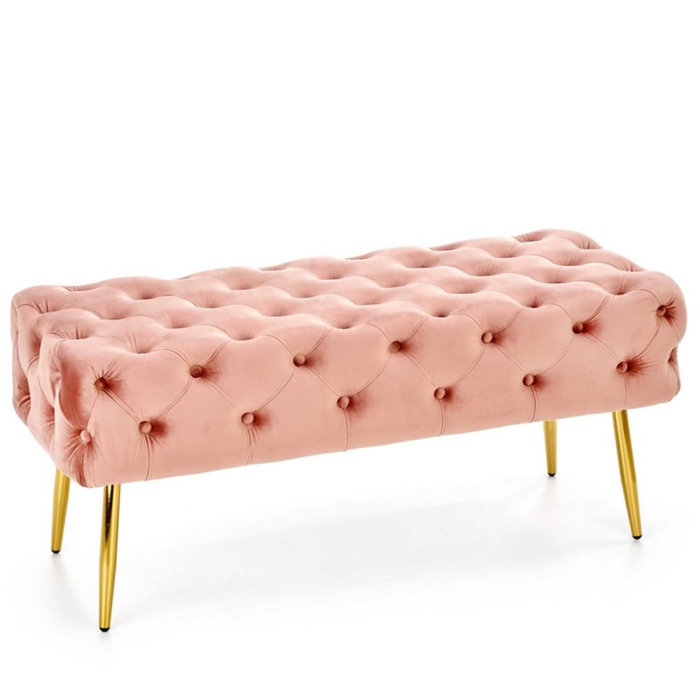 banc capitonné en velours