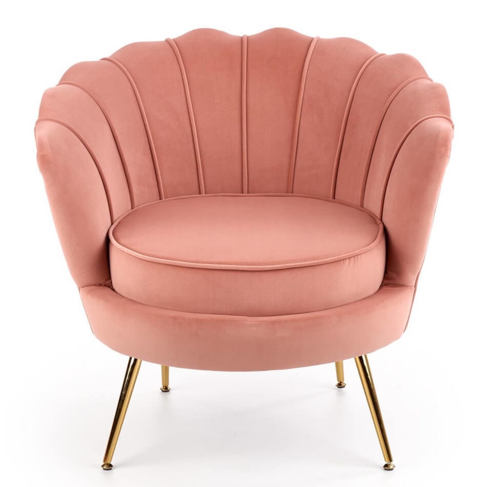 Fauteuil coquillage en - rose