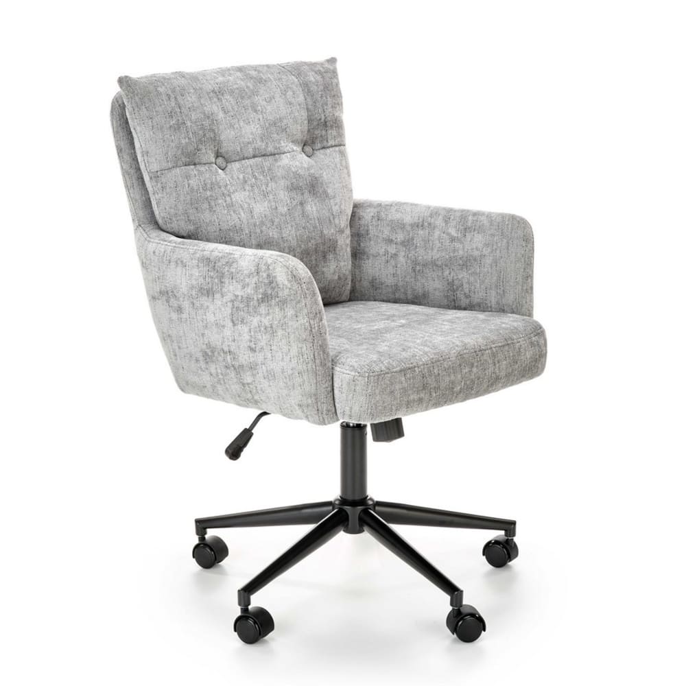 Fauteuil bureau design tissu polyester gris