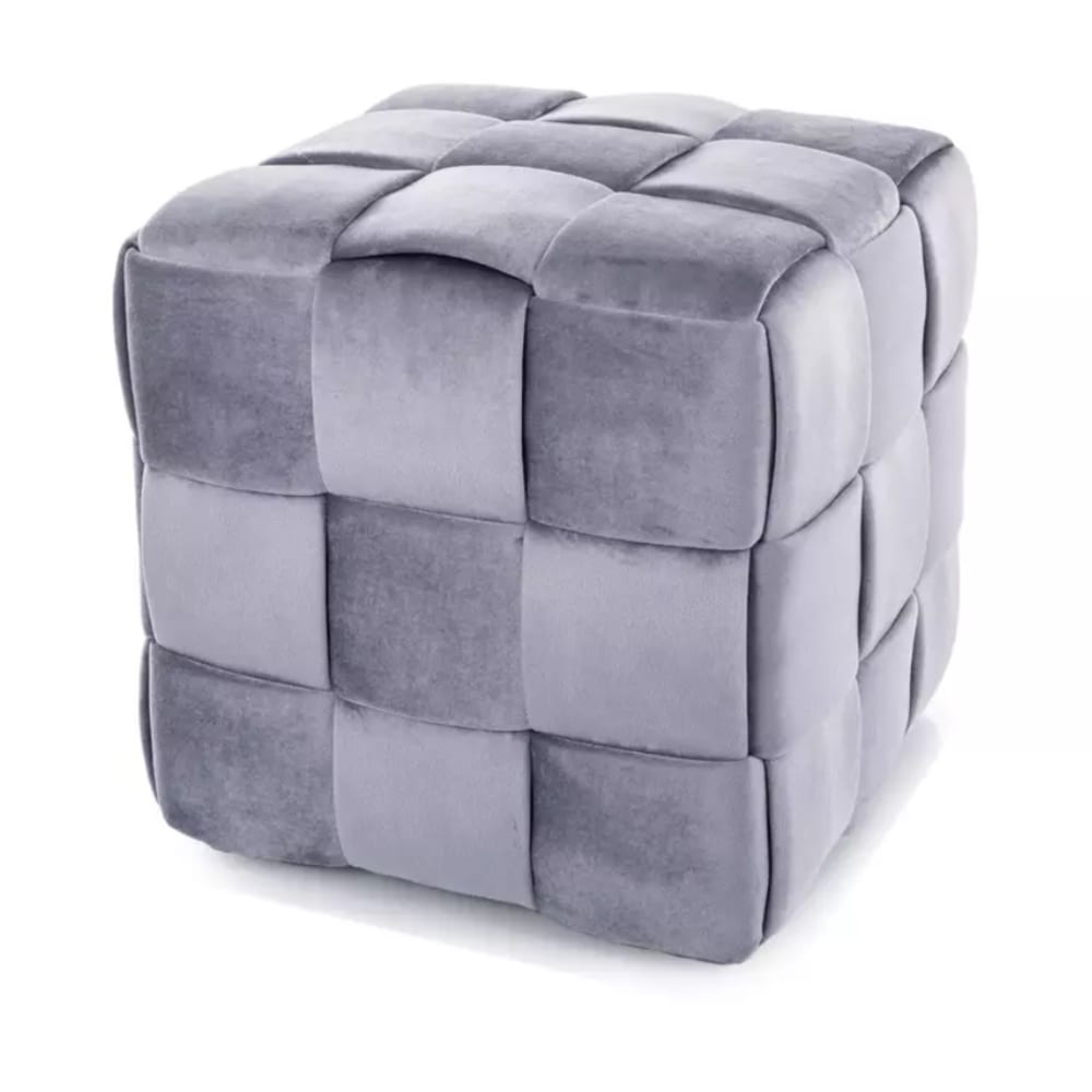 Pouf cube en velours