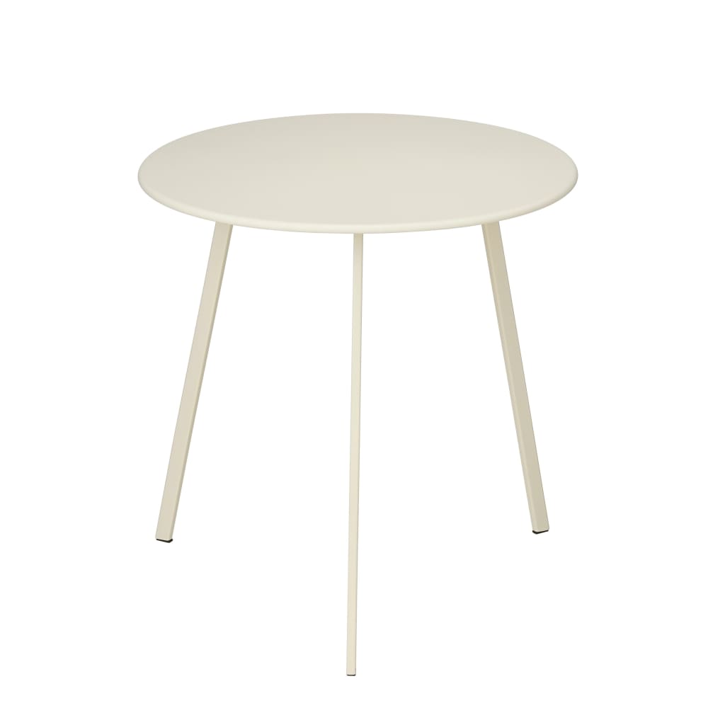 Table d'appoint crème fer h46xl38xl38cm Table d'appoint crème fer h46xl38xl38cm