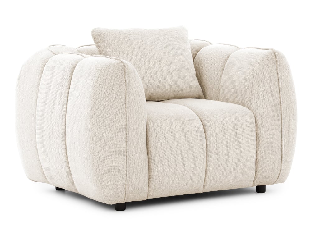 fauteuil en tissu structuré - beige clair