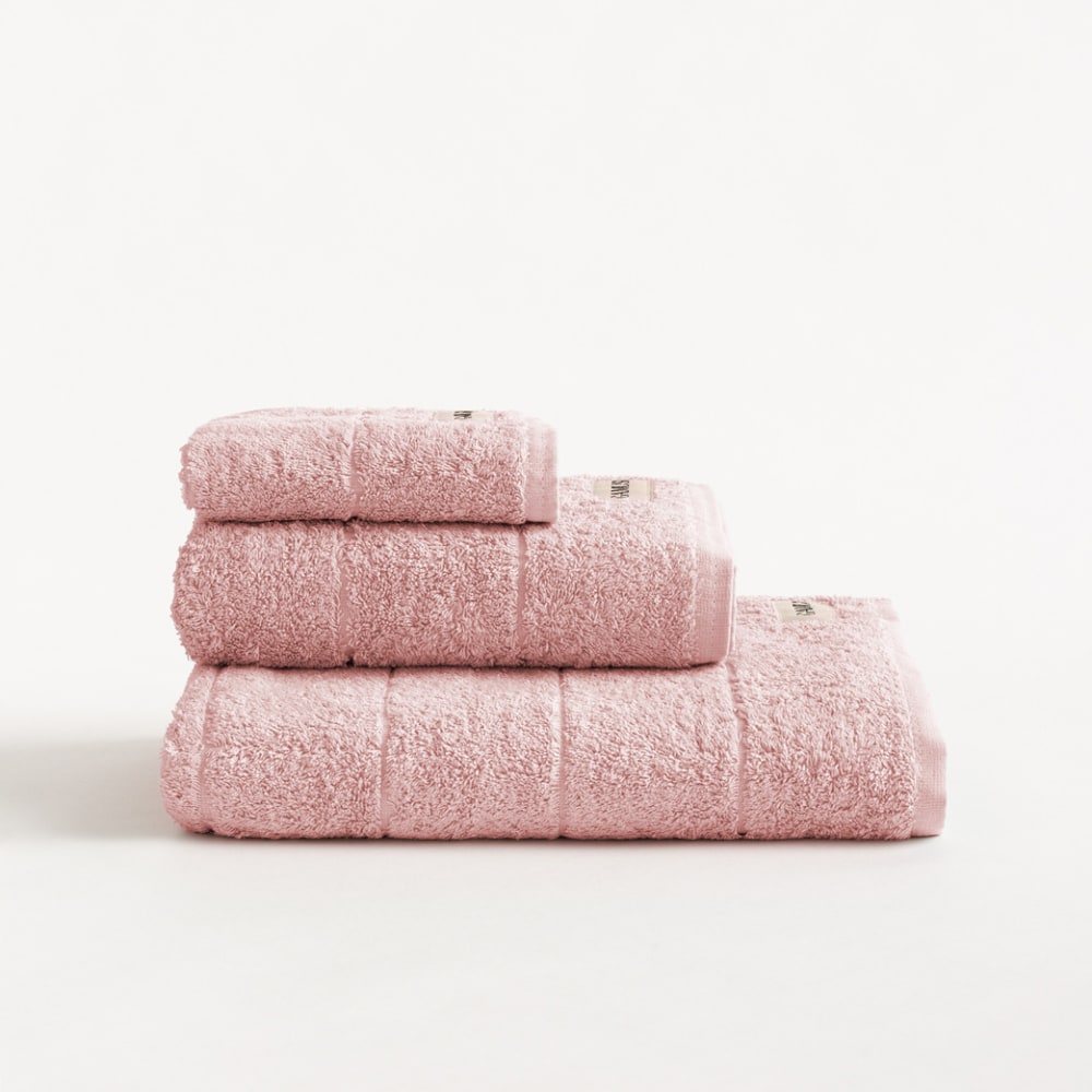 Lot 3 serviettes en coton 600gr rose 30x50+50x100+70x140cm