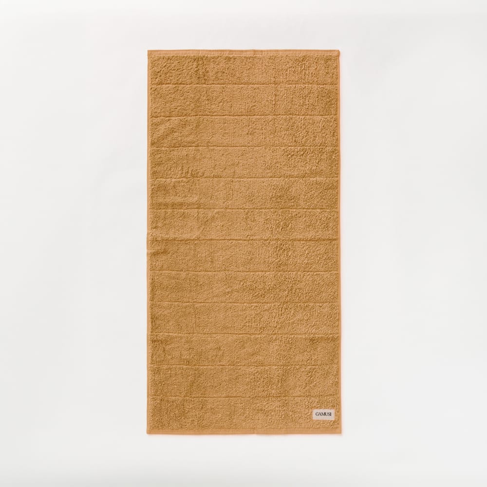 4er Set Handtücher aus 600g Baumwolle, Senfgelb 2(50x100+70x140)