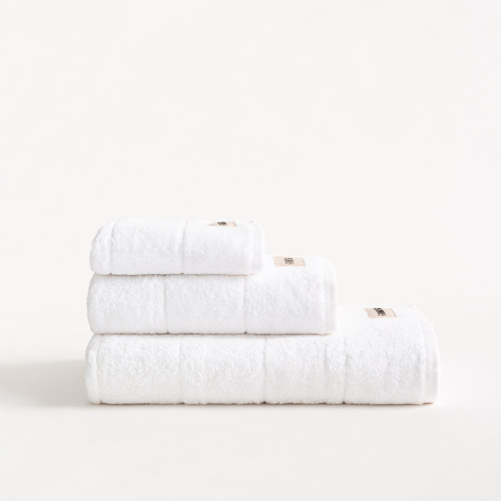 Lot 3 serviettes en coton 600gr blanc 30x50+50x100+100x150cm