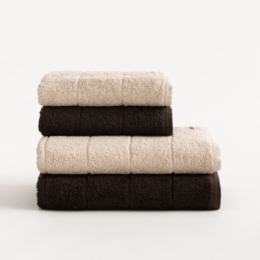 Lot 4 serviettes en coton 600gr noir pierre 2(50x100+70x140cm)