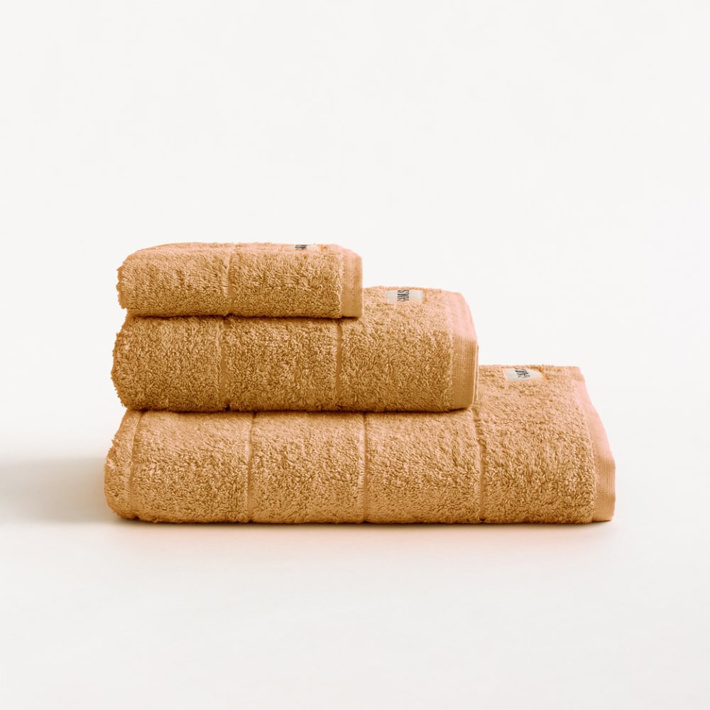 Lot 3 serviettes en coton 600gr moutarde 30x50+50x100+100x150cm