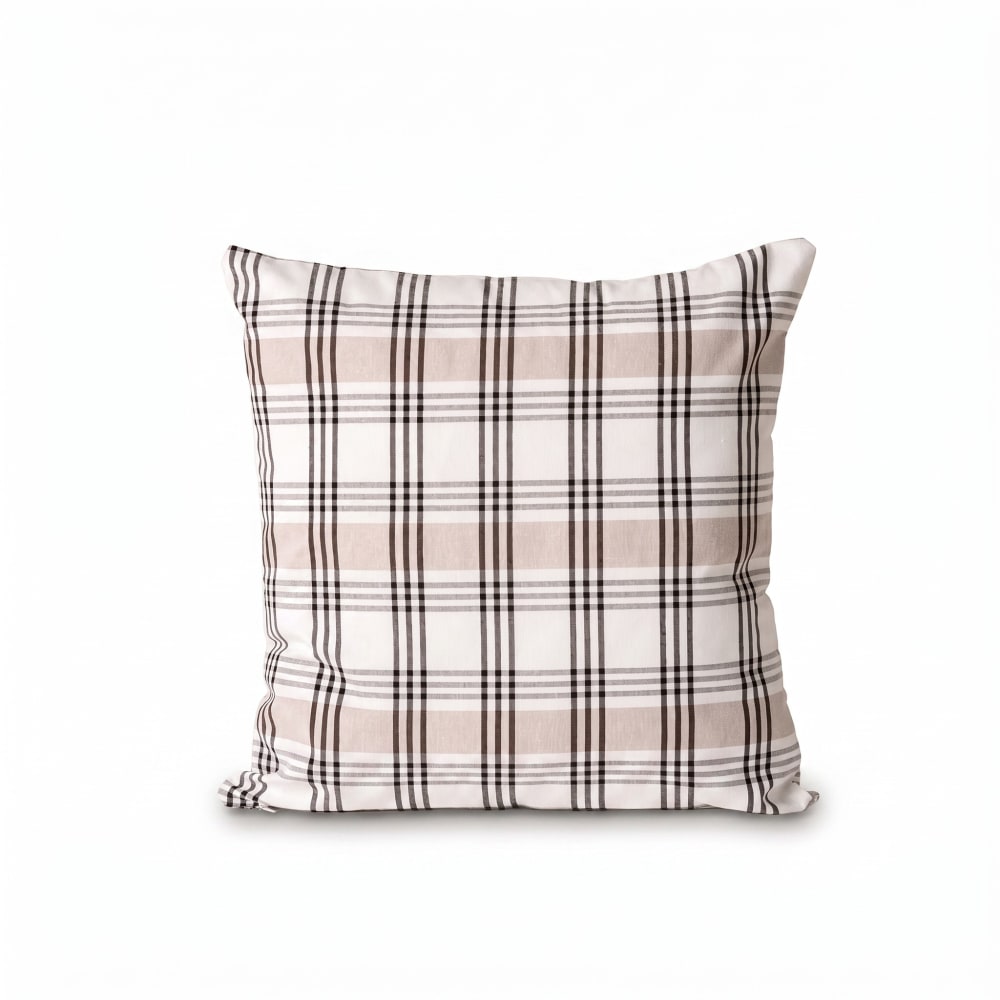 Lot de 2 housses de coussin en coton à carreaux 45x45 cm