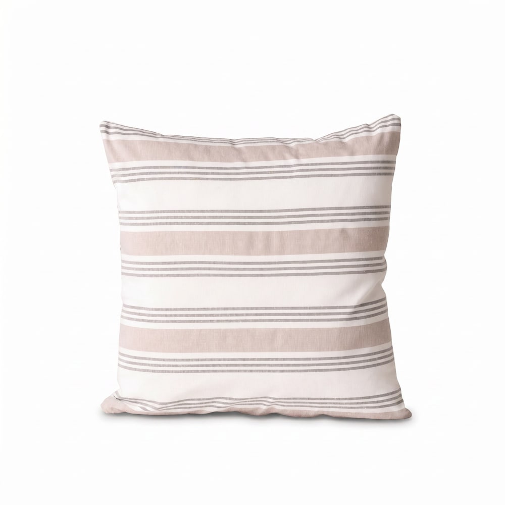 Lot de 2 housses de coussin en coton à rayures 45x45 cm