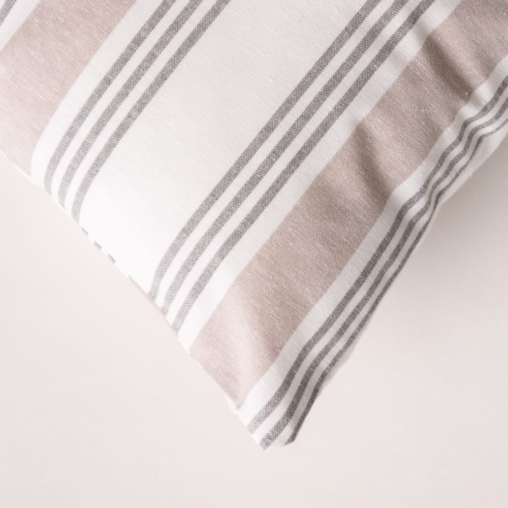 Lot de 2 housses de coussin en coton à rayures 45x45 cm — vue 4