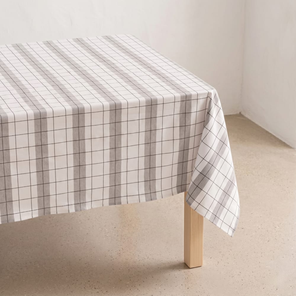 Nappe à carreaux en relief gris 150x250 cm Nappe à carreaux en relief gris 150x250 cm