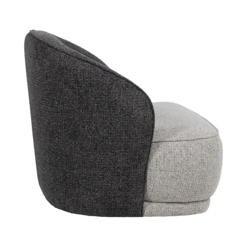 Fauteuil cosy bicolore polyester bois pin