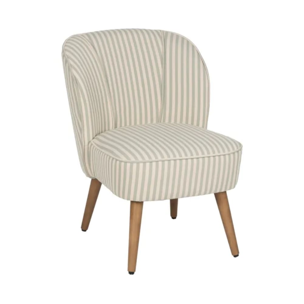 Fauteuil rayures vert