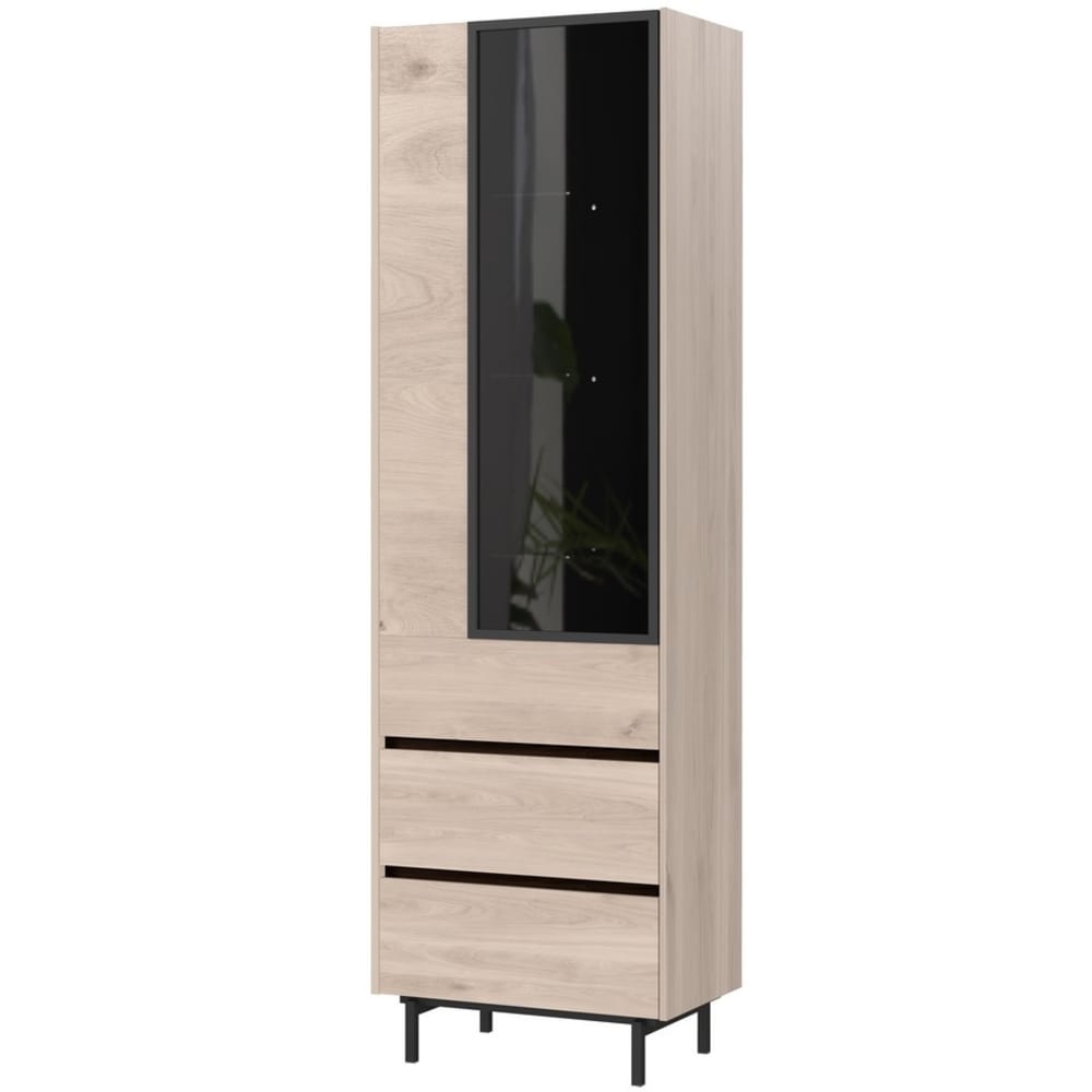 Vitrine aspect chêne - design