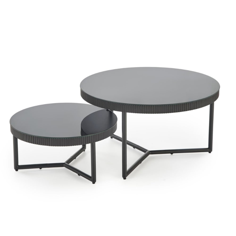 Table basse avec plateau - noir