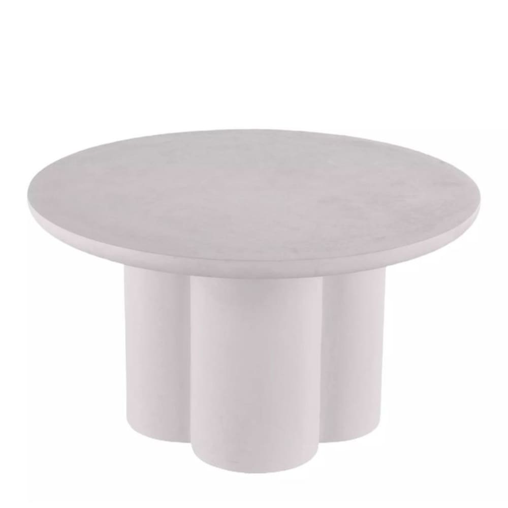Table ronde en microciment - gris