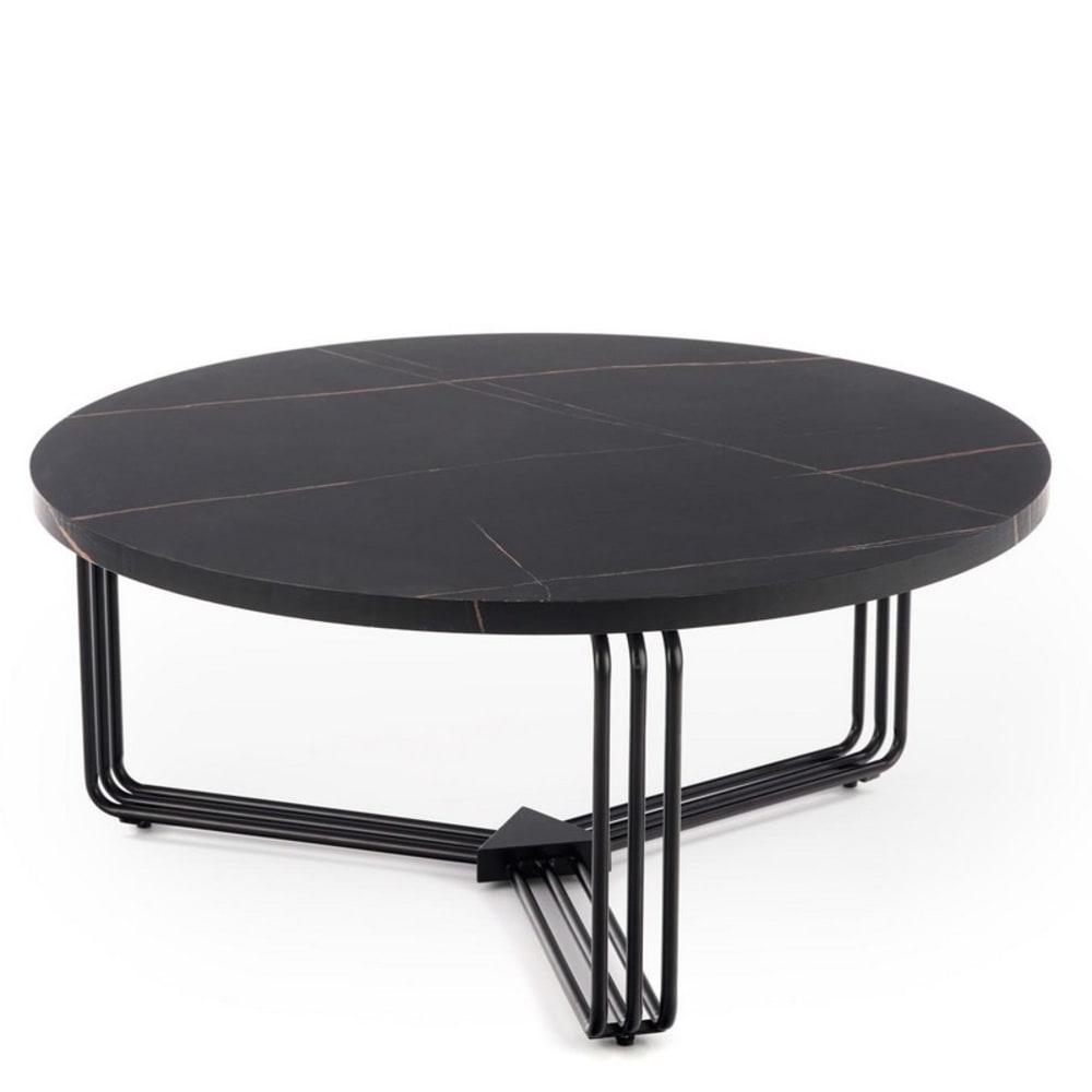 Table basse ronde avec - plateau