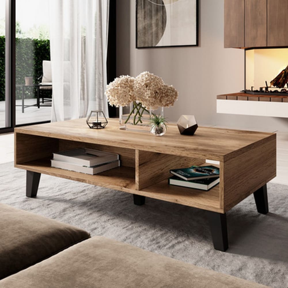 Designer-Couchtisch mit Wotan-Eiche-Dekor - Maisons Du Monde