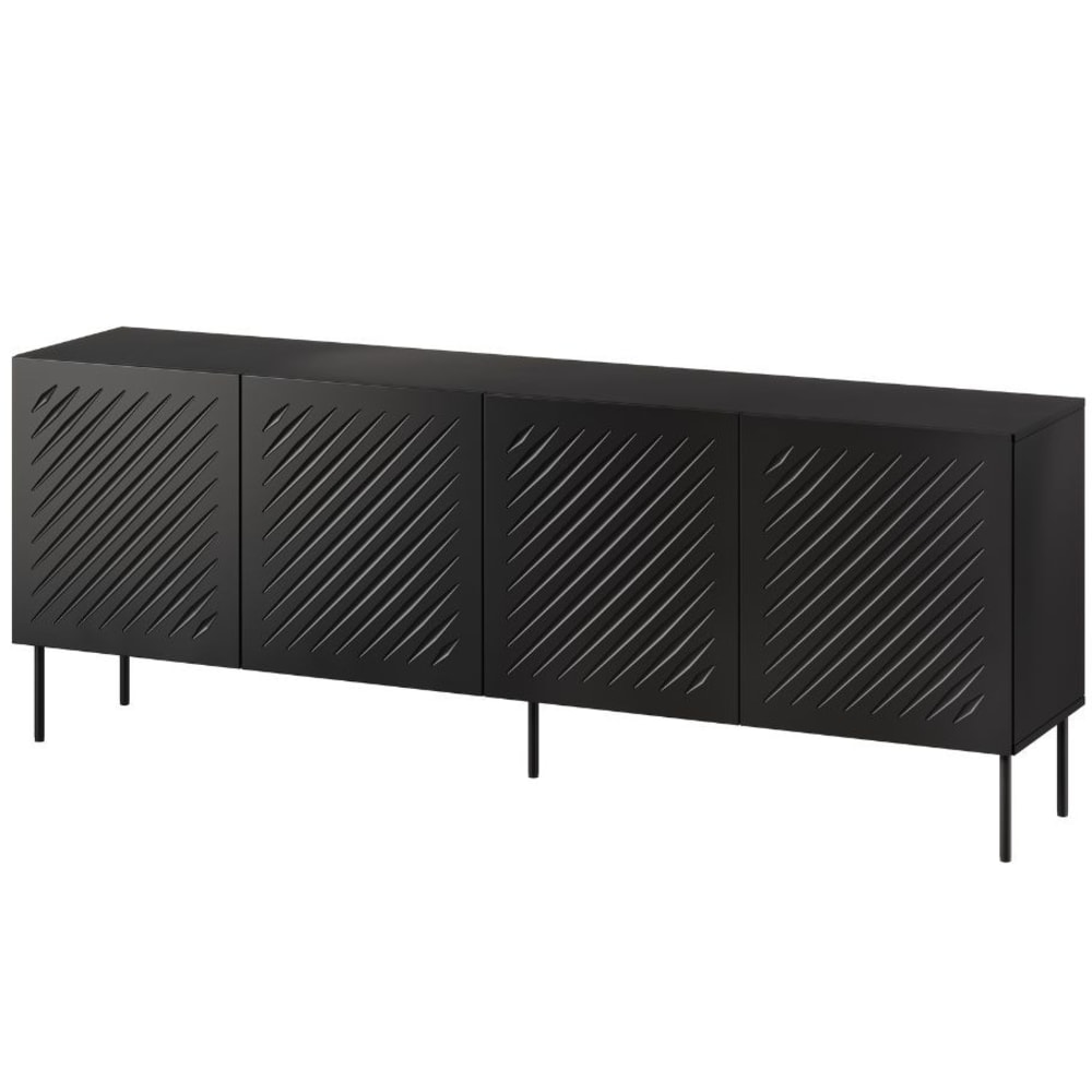 buffet noir 4 portes