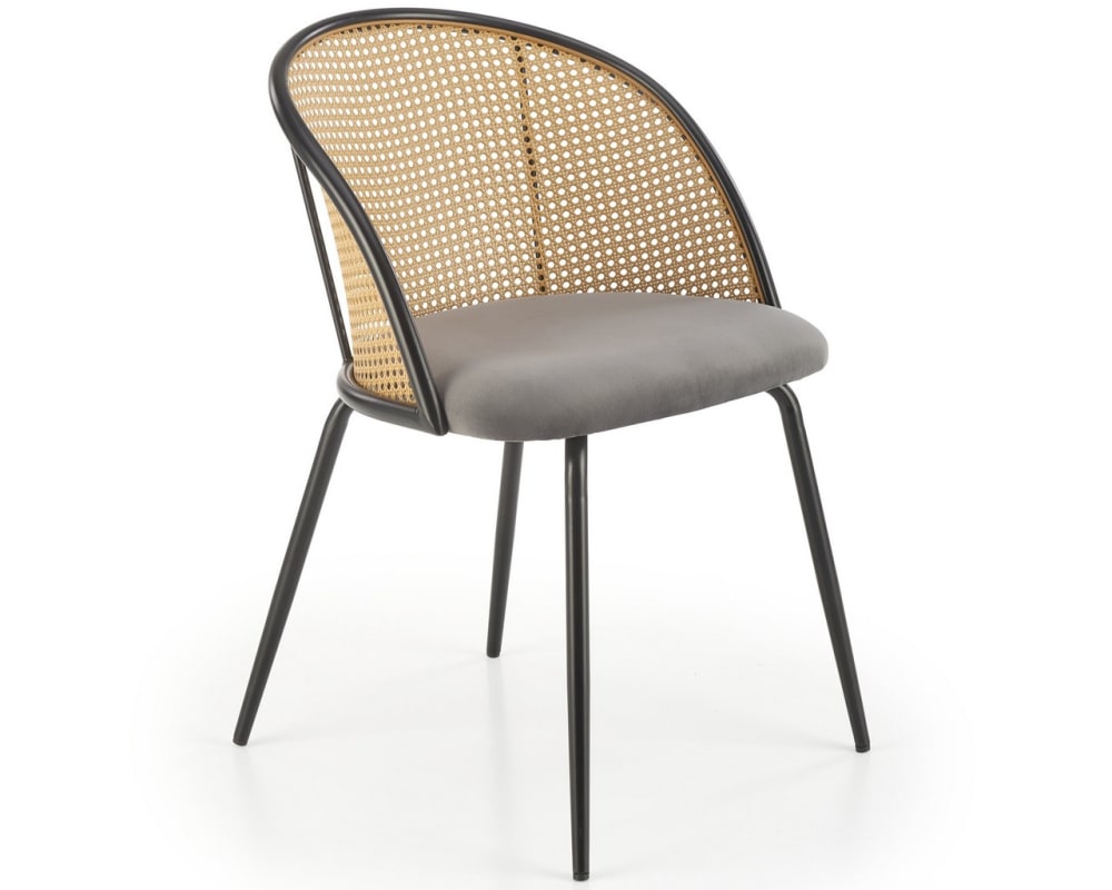 chaise avec dossier cannage