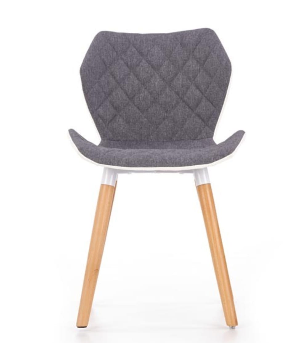 Grau-weißer skandinavischer Designstuhl - Maisons Du Monde