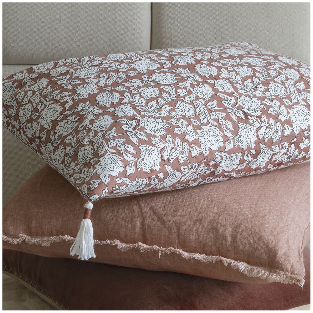 Housse de coussin en coton - terracotta - 30 x 40 cm — vue 3