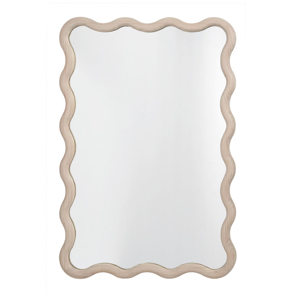 miroir en bois blanchi