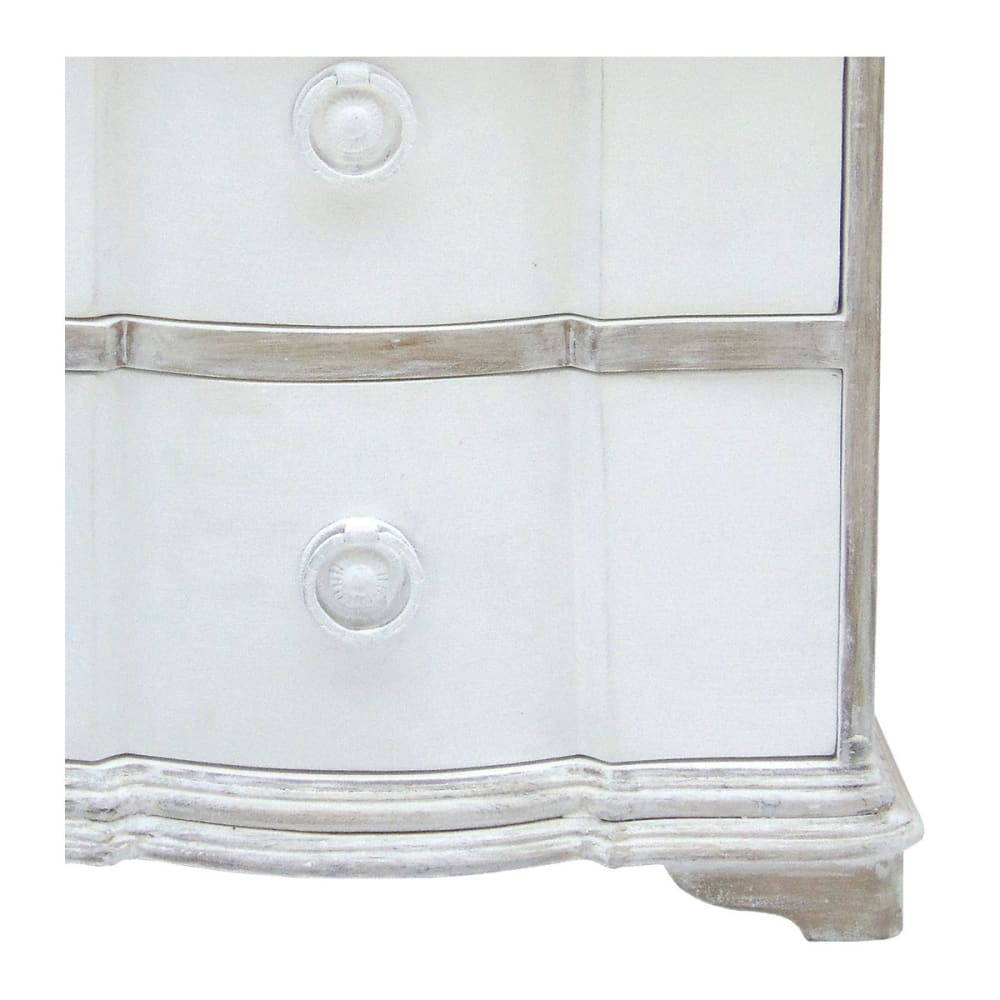 Chevet en bois de manguier - blanc