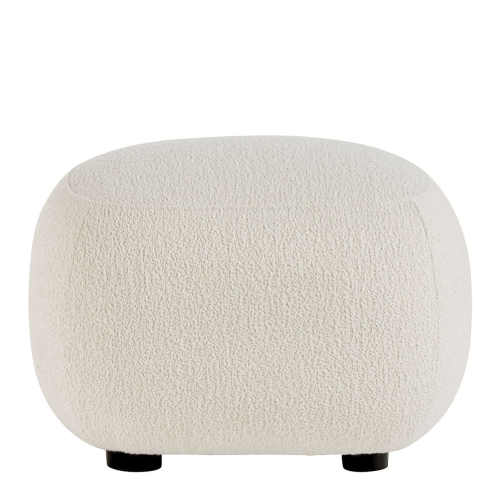 Pouf en bouclette - crème
