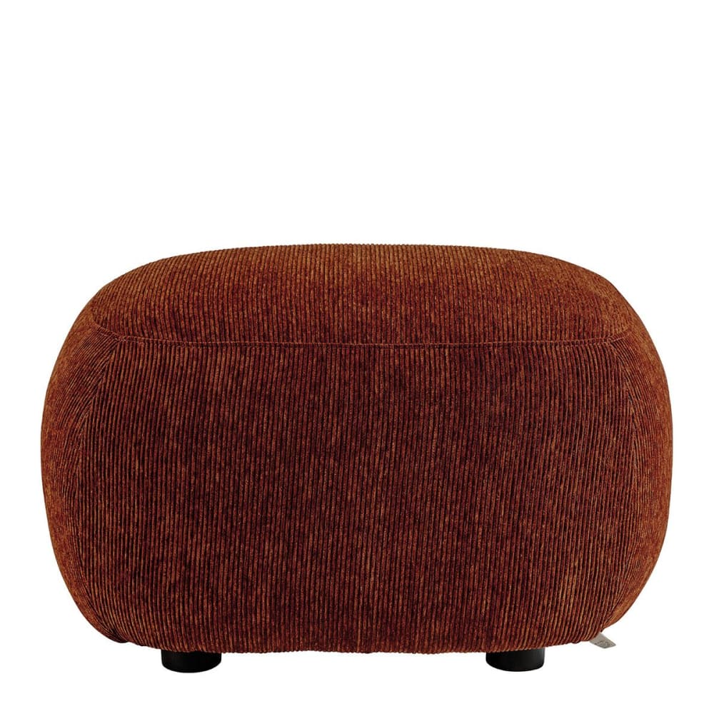 Pouf en velours côtelé - rouge