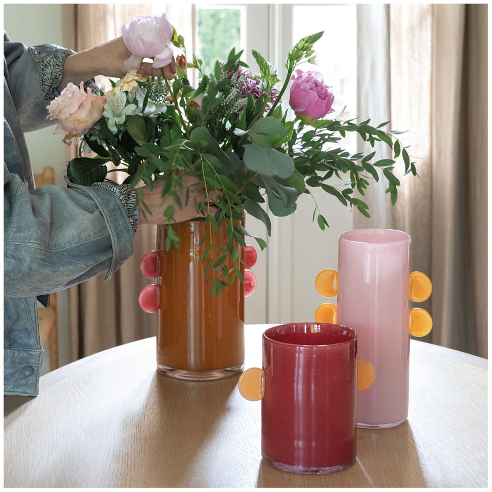Vase en verre - orange — vue 3