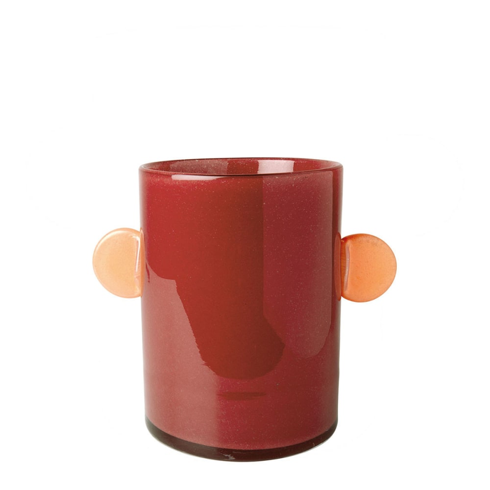 vase en verre - framboise