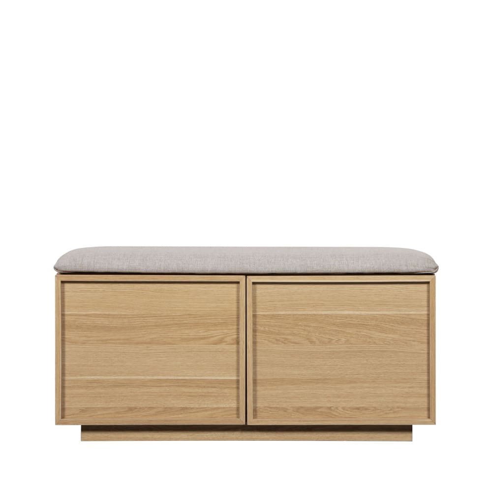 Banc d'entrée avec rangement à chaussures en bois l100cm - bois clair Banc d'entrée avec rangement à chaussures en bois l100cm - bois clair