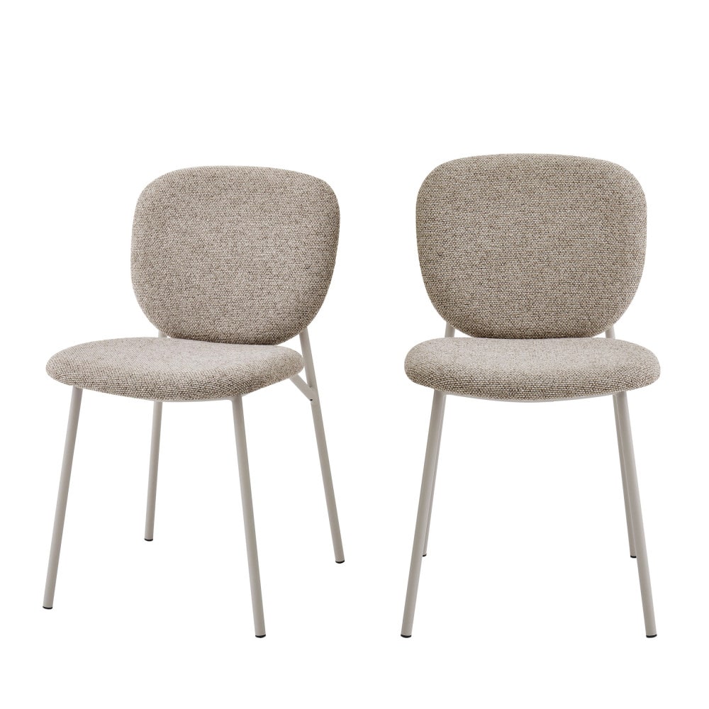 Lot de 2 chaises en tissu
