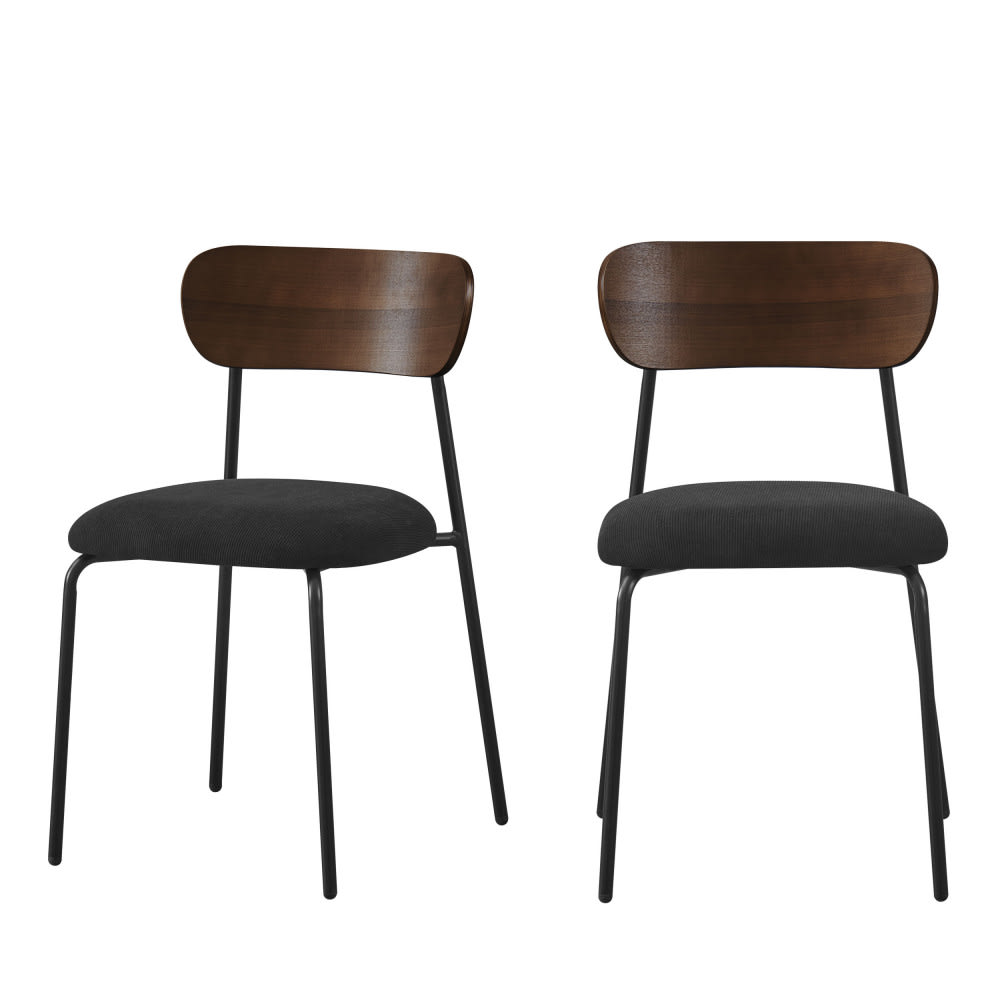 Lot de 2 chaises en bois
