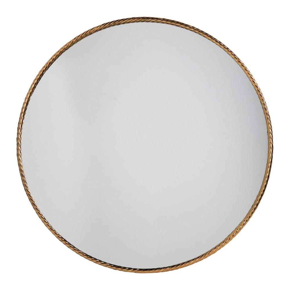 Miroir rond avec cadre en métal torsadé - diam. 90 cm Miroir rond avec cadre en métal torsadé - diam. 90 cm