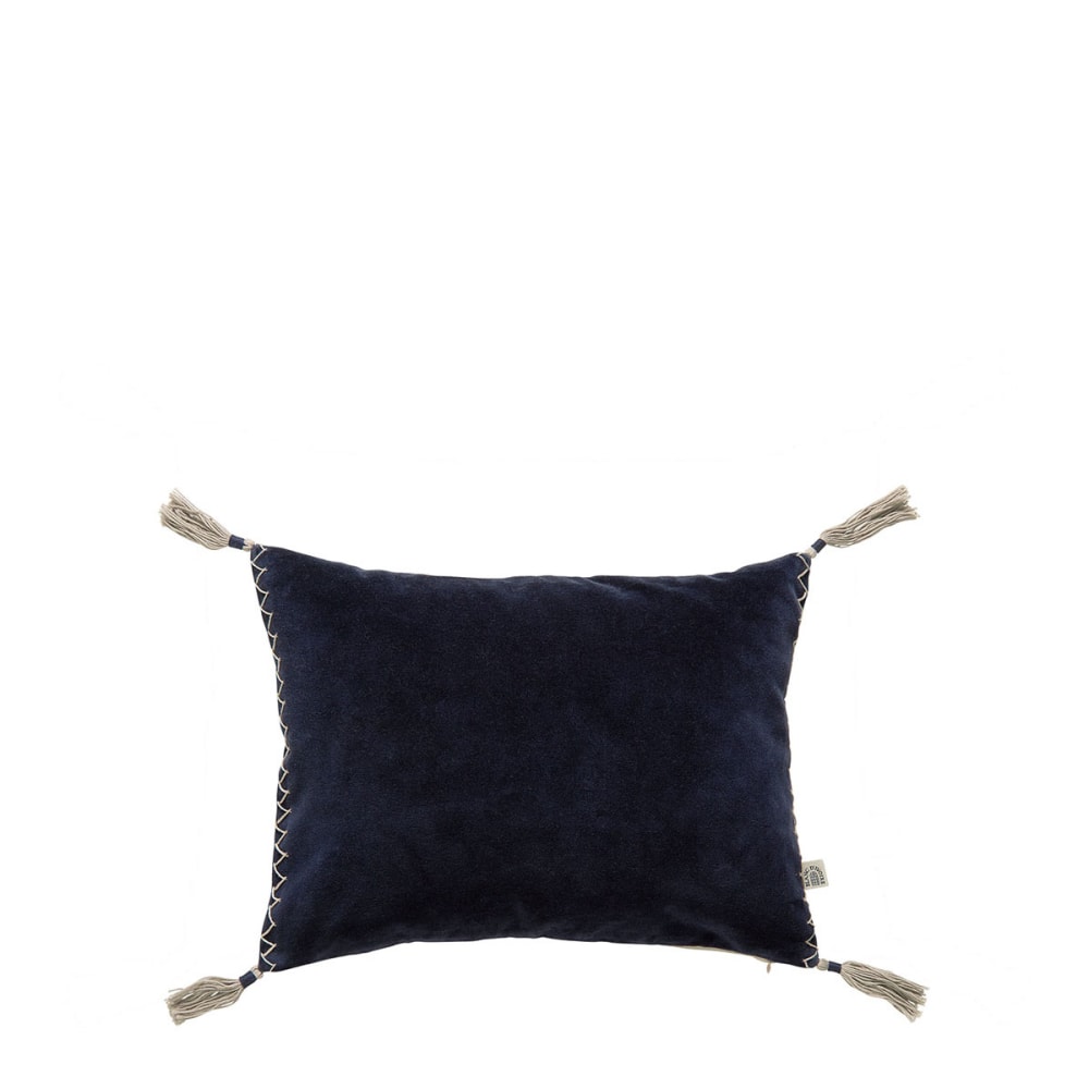 Housse de coussin MATTÉO velours de coton et lin