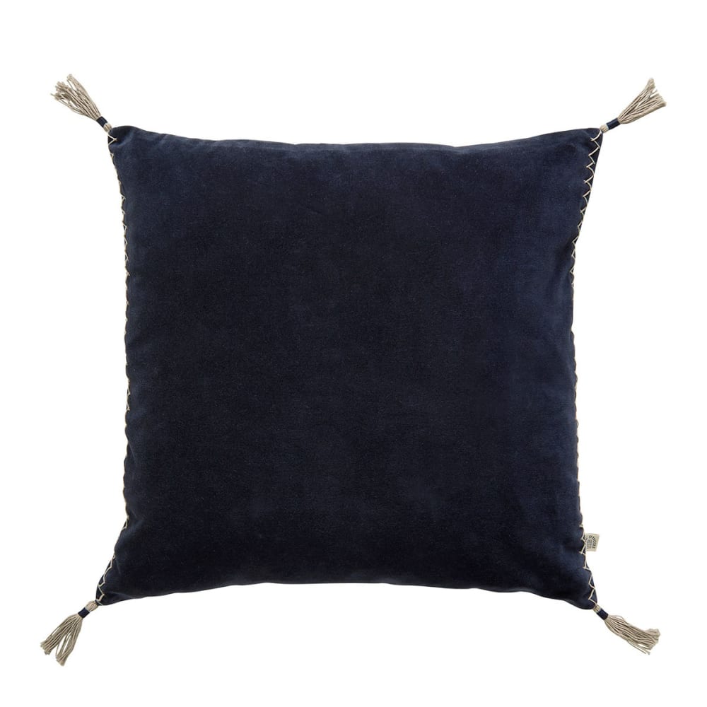 Housse de coussin MATTÉO velours de coton et lin
