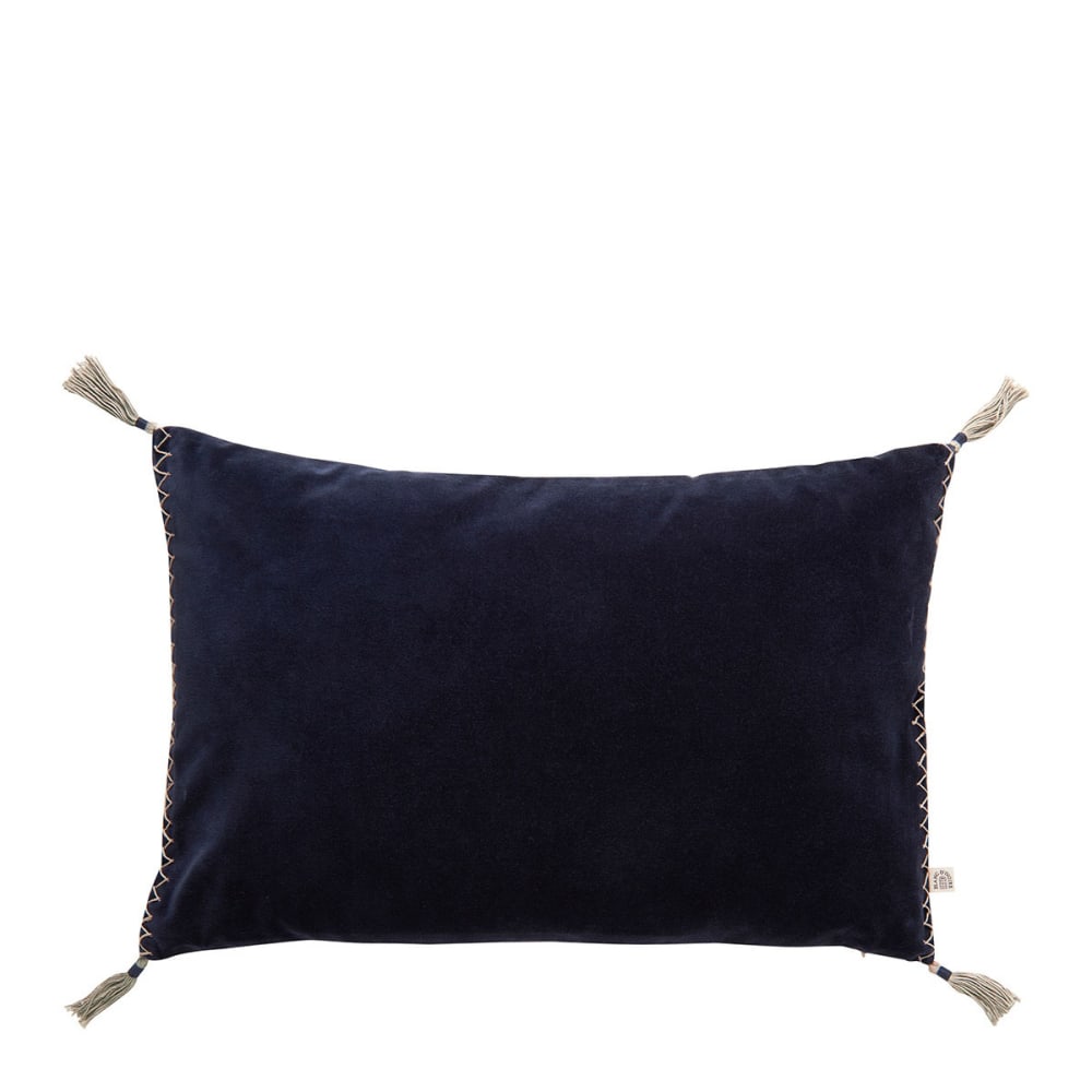 Housse de coussin MATTÉO velours de coton et lin