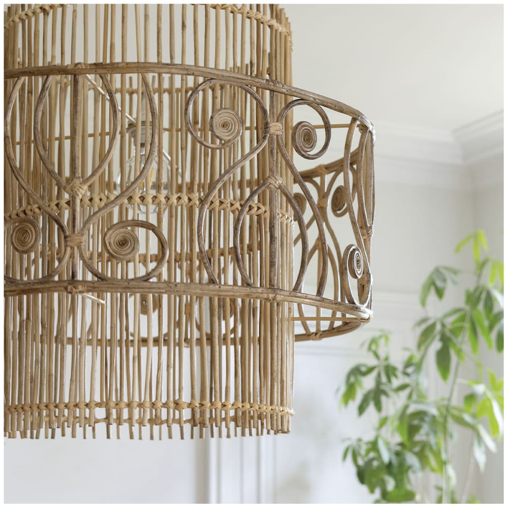 Suspension non électrifiée en rotin - diam. 70 cm — vue 3