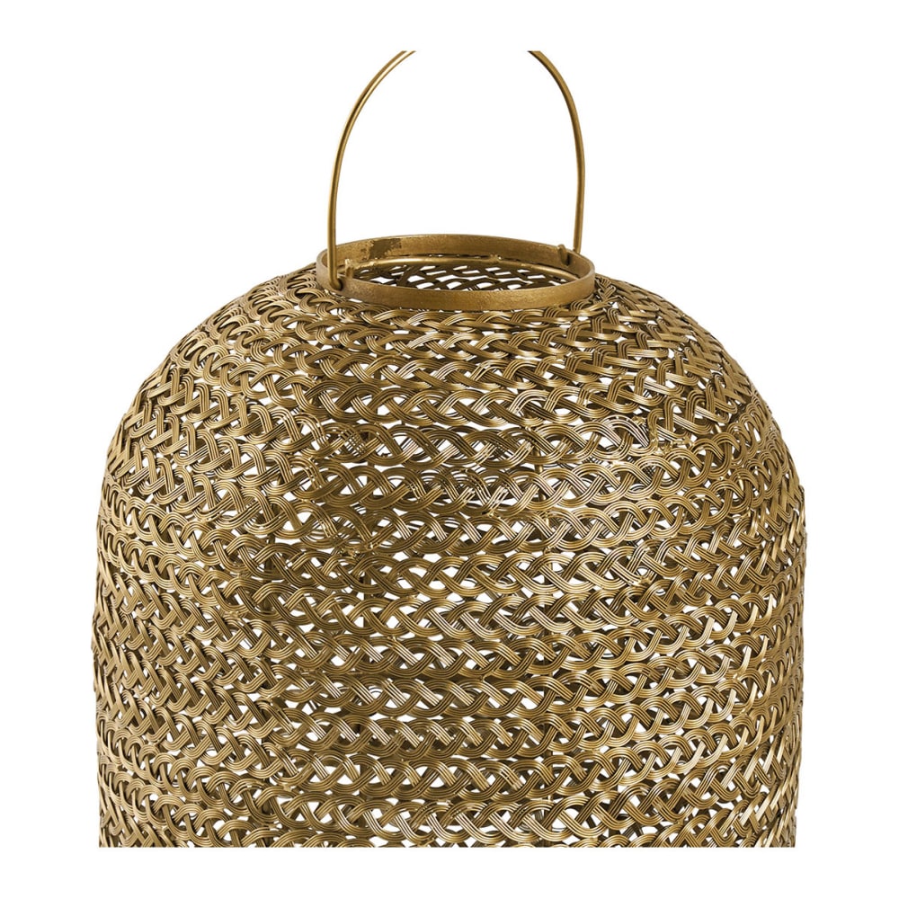 Lanterne en métal tissé doré - diam. 32 x 47 cm — vue 4