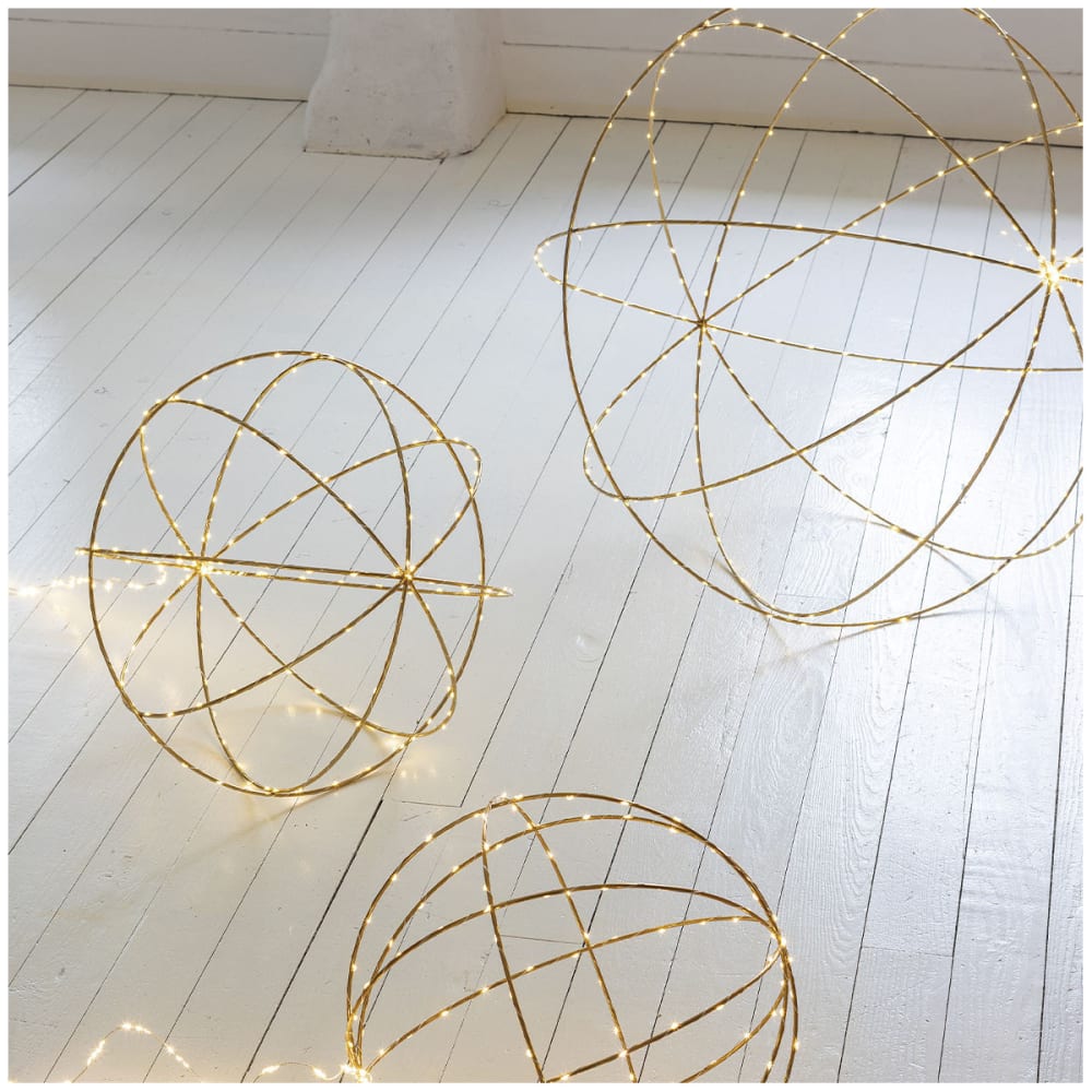 Boule lumineuse métal — vue 3