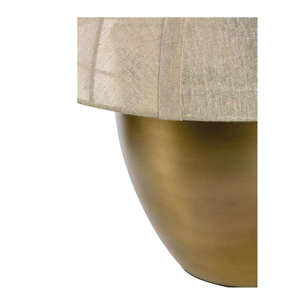 Lampe en métal doré - abat-jour en tissu crème - ø 48 x 50 cm — vue 4