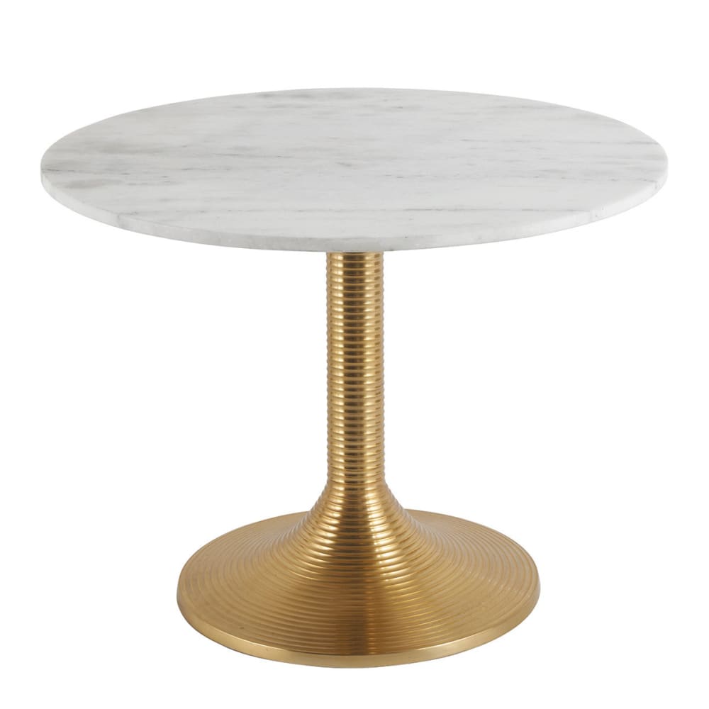 Table basse ronde en marbre - diam. 60 x 46 cm Table basse ronde en marbre - diam. 60 x 46 cm