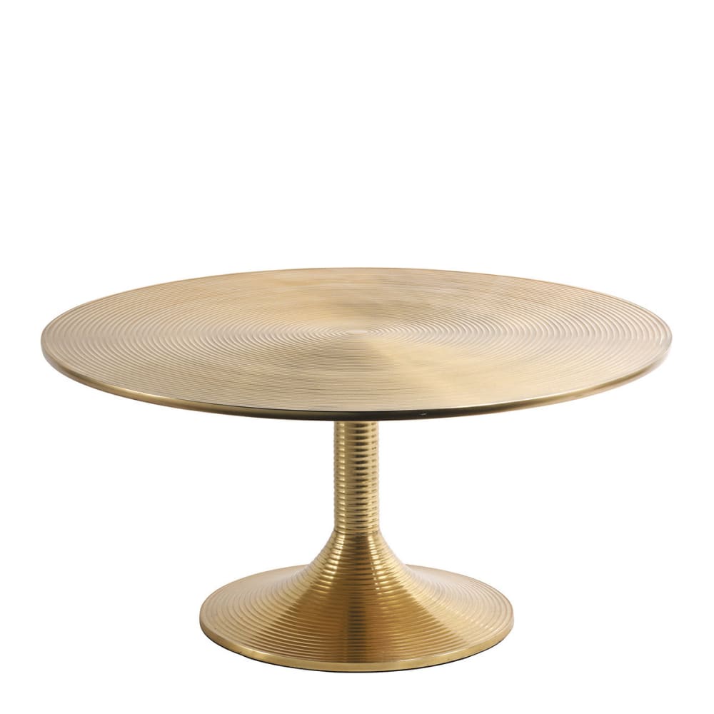 Table basse ronde en aluminium - diam. 77 x 38 cm Table basse ronde en aluminium - diam. 77 x 38 cm