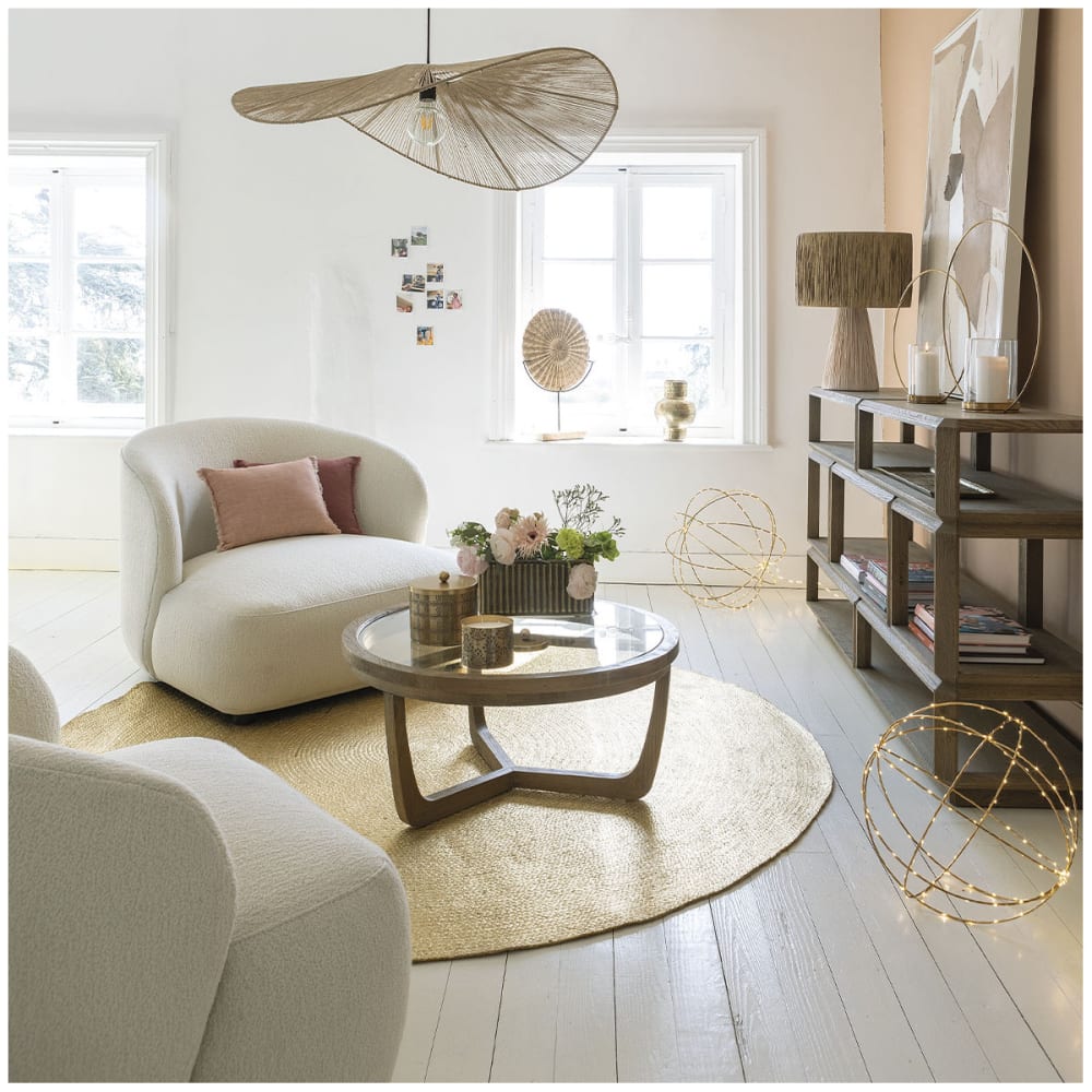 Tapis rond en jute - doré - diam. 200 cm — vue 3