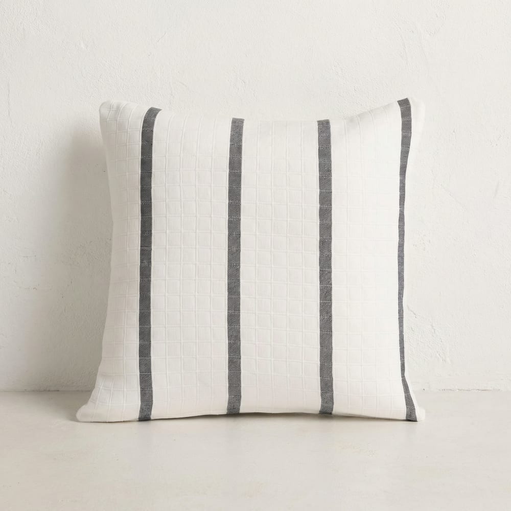 Lot de 2 housses de coussin en coton bleu 45x45 cm